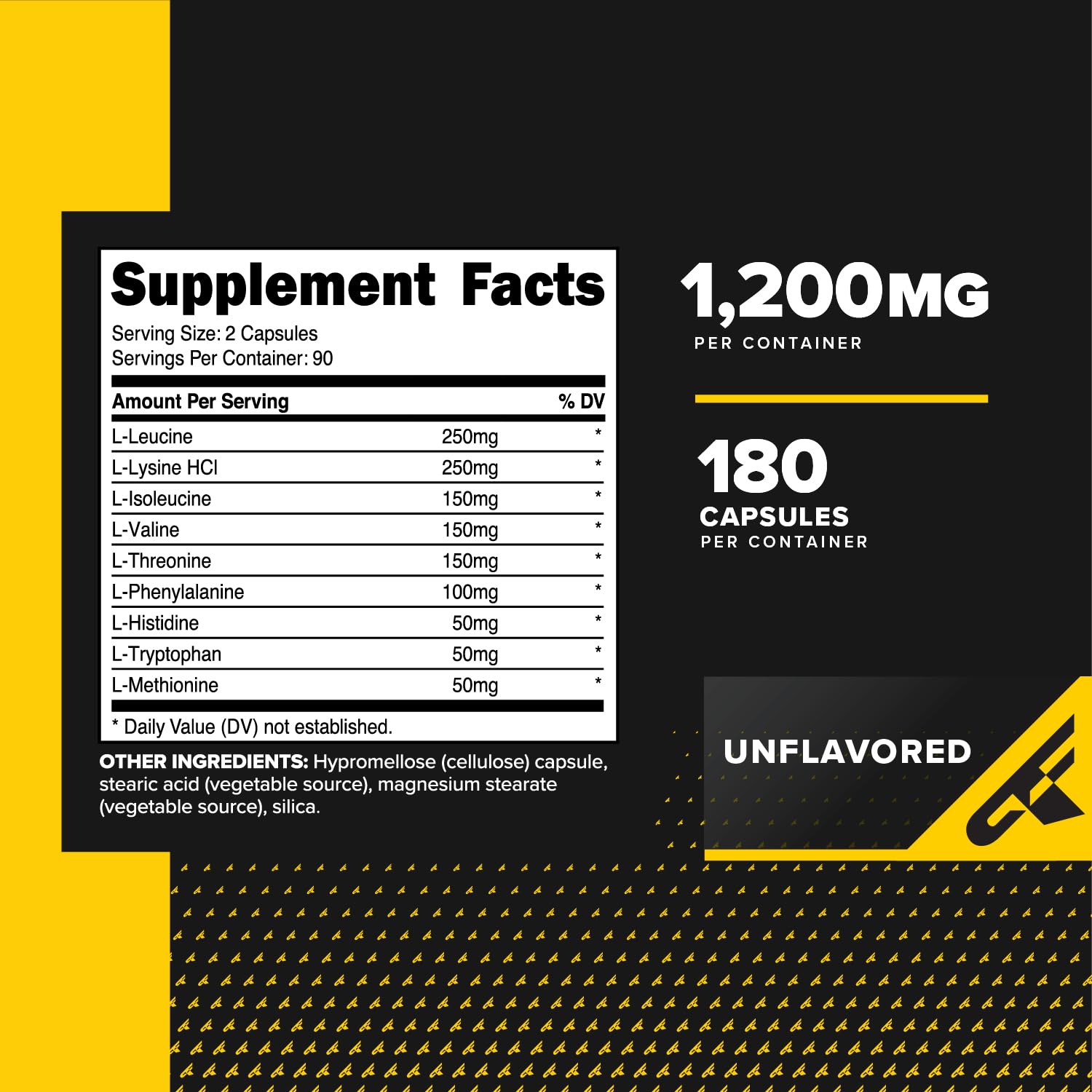 Primaforce EAA Capsules 1200mg, 180 Capsules, 90 Servings - Essential Amino Acids - Non-GMO, Gluten Free & Vegitarian Friendly - dailyvitalstore