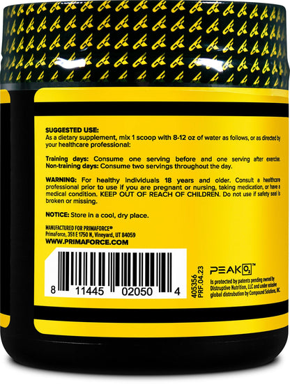 PrimaForce Peak O2 Workout Supplement, 120 Grams - Proprietary Blend, Non-GMO, Vegan and Gluten Free - dailyvitalstore