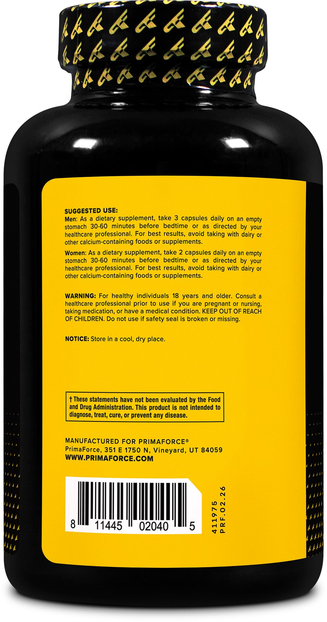 Primaforce ZMA Dietary Supplement, 180 Capsules - dailyvitalstore