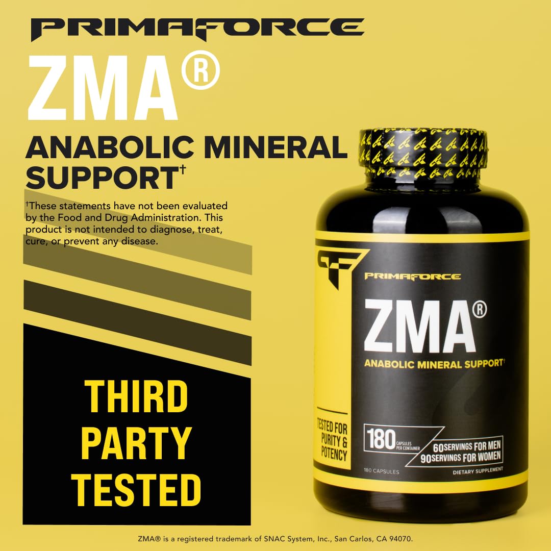 Primaforce ZMA Dietary Supplement, 180 Capsules - dailyvitalstore