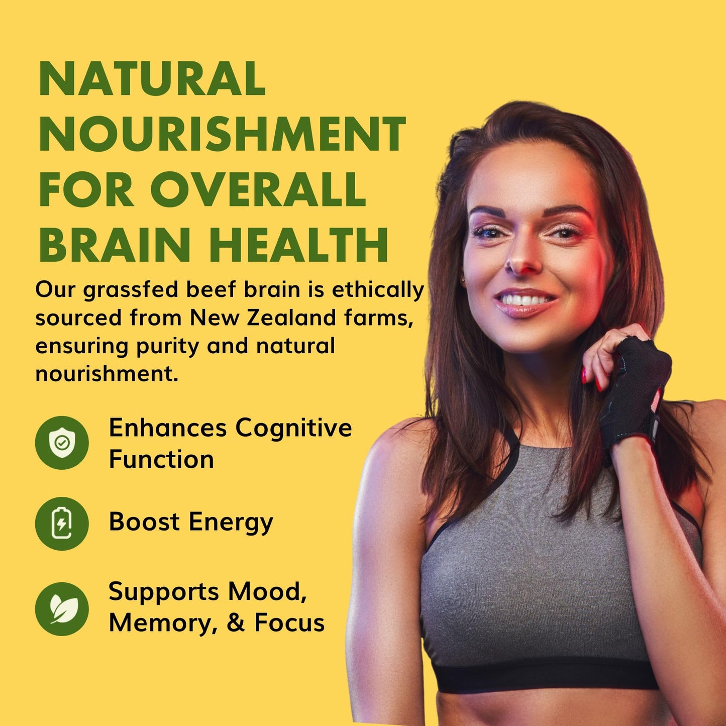 Primal Being Grassfed Beef Brain, Supports Memory, Mood, Focus, Energy, Cognitive Health - 90 Capsules, 1500mg per Serving - dailyvitalstore