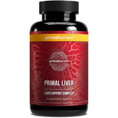 Primal Harvest Primal Liver Liver Supplement with, Alpha-Lipoic Acid, L-Cysteine HCL, L-Glutathione, Milk Thistle, and Spirulina - dailyvitalstore