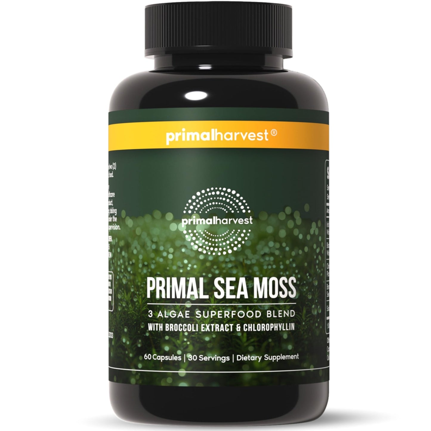 Primal Harvest Sea Moss Capsules with Bladderwack and Irish Sea Moss, Chlorella, Broccoli Seed Extract Plant-Based Supplements for Adults - dailyvitalstore