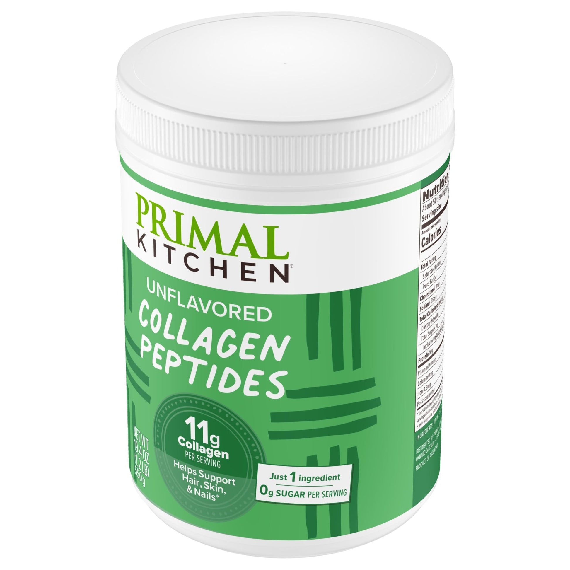 Primal Kitchen Collagen Peptides, Unflavored Collagen Powder, 1.2 Pounds - dailyvitalstore