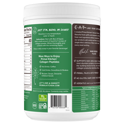 Primal Kitchen Collagen Peptides, Unflavored Collagen Powder, 1.2 Pounds - dailyvitalstore