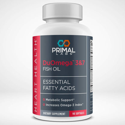 Primal Labs DuOmega 3&7 Fish Oil Supplement with Omega 3 and Omega 7, 90 Count Capsules - dailyvitalstore