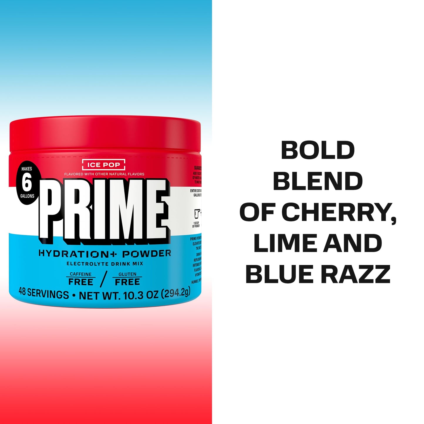 PRIME HYDRATION+ Electrolyte Powder, Ice Pop, Sugar Free Hydration Drink Mix with Potassium, Magnesium & B Vitamins to Replenish Fluids, - dailyvitalstore