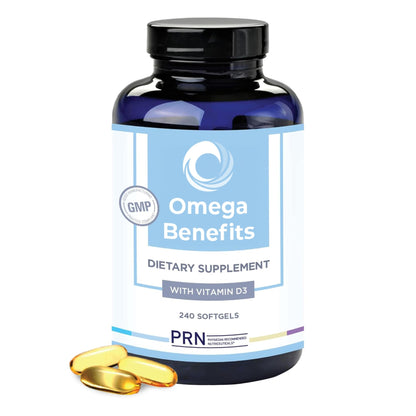 PRN Omega 3 Supplement - 240 Softgels, 60-Day Supply - Fish Oil Omega 3 Supplements with 1680 mg EPA & 560 mg DHA - rTG Omega-3 + Vitamin D for Skin, Joint, Brain, Eye & Heart Health - dailyvitalstore