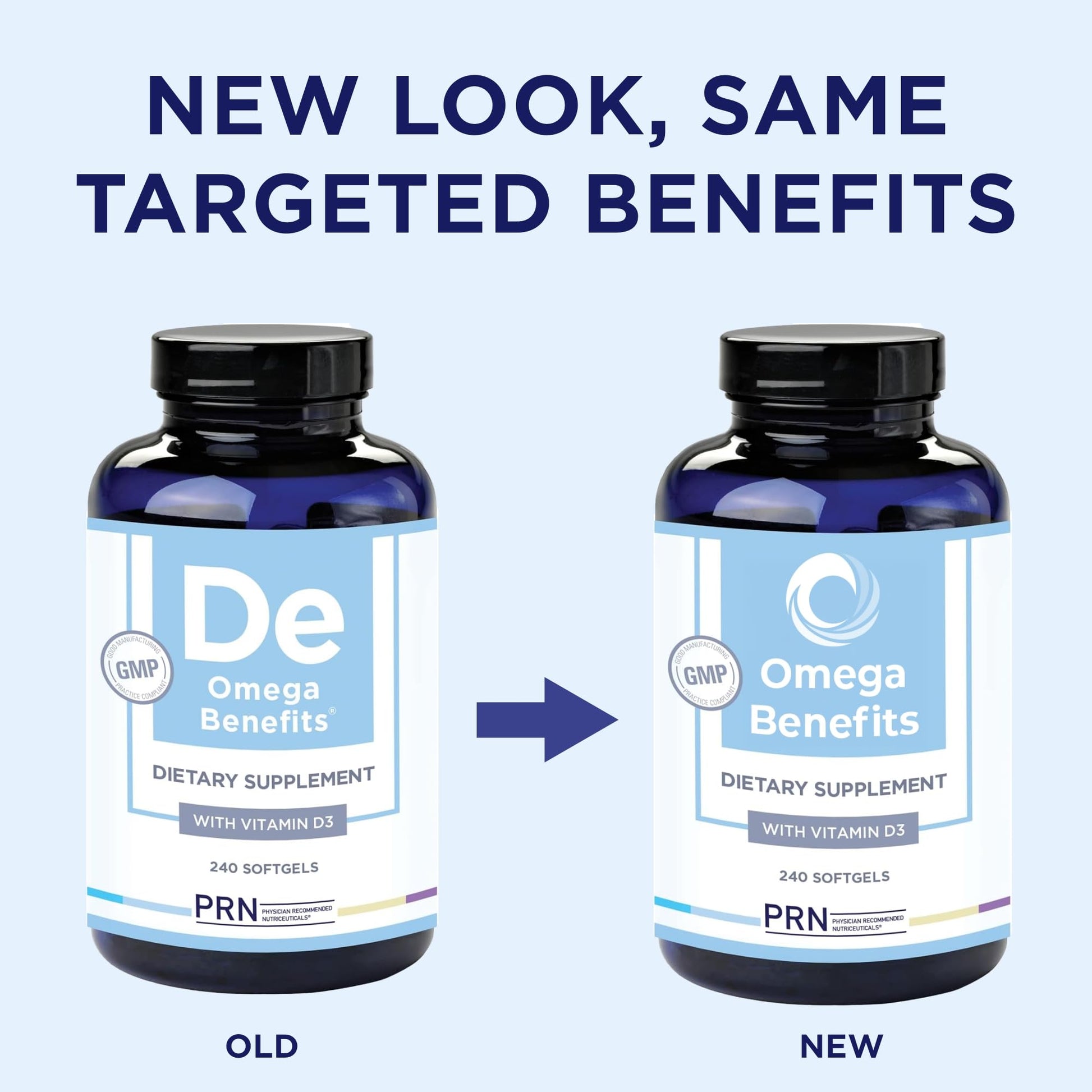 PRN Omega 3 Supplement - 240 Softgels, 60-Day Supply - Fish Oil Omega 3 Supplements with 1680 mg EPA & 560 mg DHA - rTG Omega-3 + Vitamin D for Skin, Joint, Brain, Eye & Heart Health - dailyvitalstore