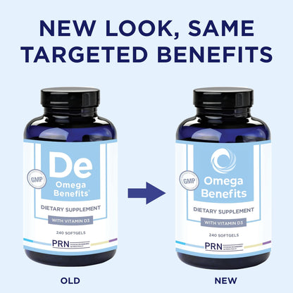 PRN Omega 3 Supplement - 240 Softgels, 60-Day Supply - Fish Oil Omega 3 Supplements with 1680 mg EPA & 560 mg DHA - rTG Omega-3 + Vitamin D for Skin, Joint, Brain, Eye & Heart Health - dailyvitalstore