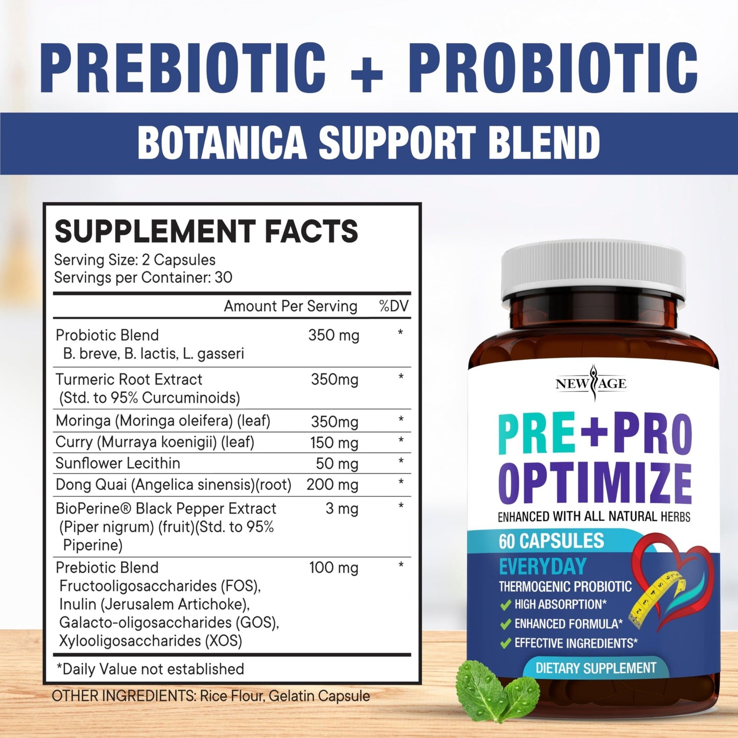 Pro Optimize Probiotics for Women, Menopause, 70 Billion CFU, Digestive Health - Relief for Bloating, Hot Flashes, Joint Support, Night Sweats - Gut Health & Metabolism - Dong Quai (120 (Pack of 2)) - dailyvitalstore