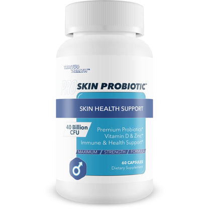 Pro Skin Probiotic - Skin Health Supporting Probiotic with Immune Support - Promote Healthy Skin Microbiome from Inside Out - Health Starts in the Gut - Support Reduced Breakouts, Redness, & Puffiness - dailyvitalstore