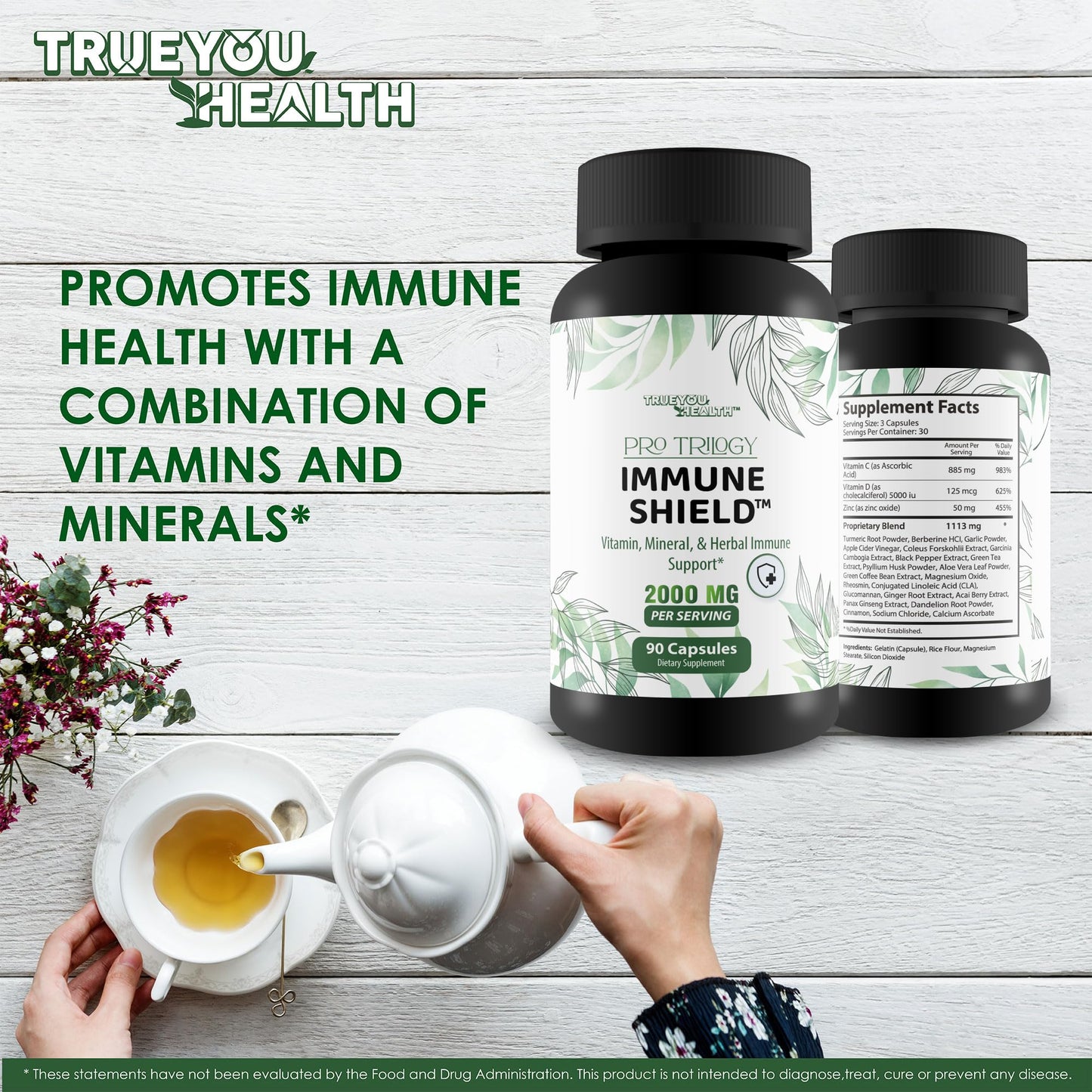 Pro Trilogy Immune Shield - Our Best Immune Support Supplement - Immune Support Capsules - Immune Boost Pills - Our Best Immune Pills Nature Vitamin D Zinc C Best Immune Support Vitamins - dailyvitalstore