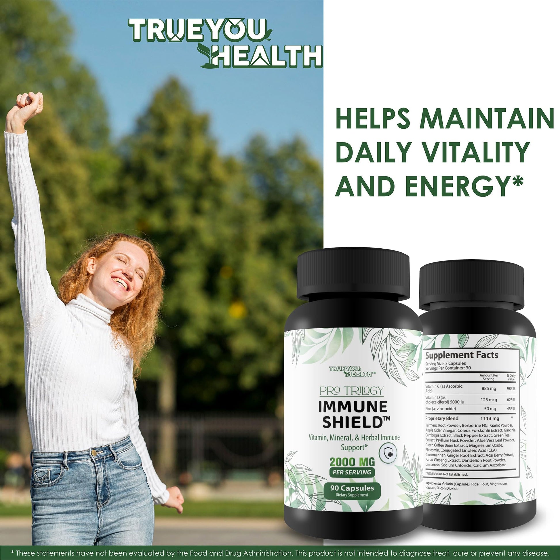 Pro Trilogy Immune Shield - Our Best Immune Support Supplement - Immune Support Capsules - Immune Boost Pills - Our Best Immune Pills Nature Vitamin D Zinc C Best Immune Support Vitamins - dailyvitalstore