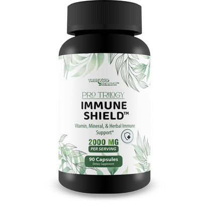 Pro Trilogy Immune Shield - Our Best Immune Support Supplement - Immune Support Capsules - Immune Boost Pills - Our Best Immune Pills Nature Vitamin D Zinc C Best Immune Support Vitamins - dailyvitalstore