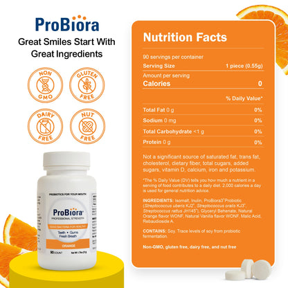 ProBiora Professional Strength Oral Probiotics for Teeth and Gums | Dental Probiotic for Oral Health | Bad Breath Treatment for Adults | Tooth Whitening - dailyvitalstore