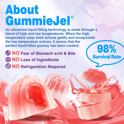 Probiotic Gummies 60 Billion CFU for Women Men & Kids, 11 Strains Probiotics + Organic Prebiotics Fiber for Immune, Digestive Health, Supports Constipation, - dailyvitalstore