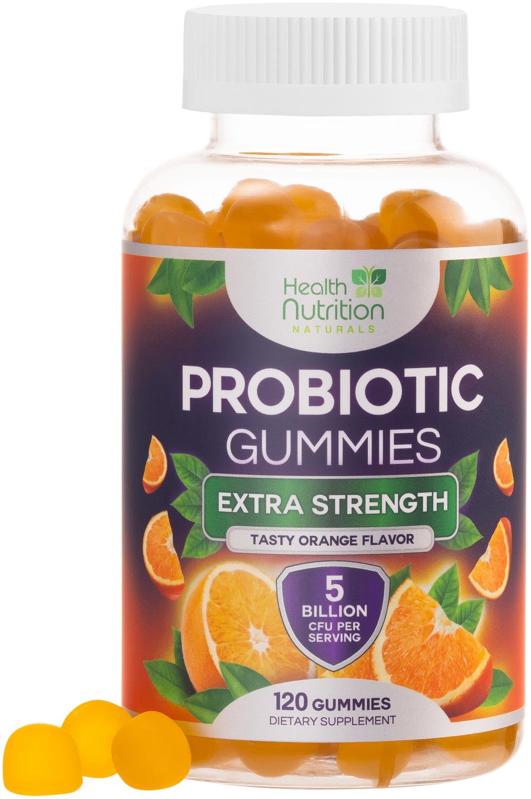 Probiotic Gummies - Advanced Multi-Strain Probiotic Formula - Gut & Digestive Health Support Gummy - Bacillus Coagulans 5 Billion CFU Per Serving, Daily Acidophilus Probiotics Supplement - 120 Gummies - dailyvitalstore