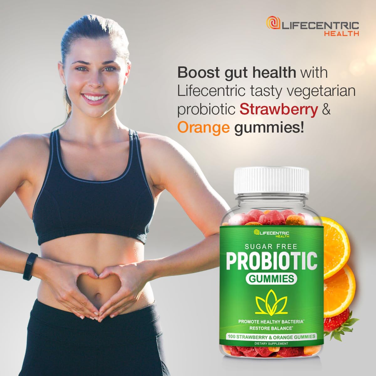 Probiotic Gummies for Adults and Kids Max Strength 5 Billion CFU | Organic Sugar Free Gummies for Digestive Health | 100 Count Vegan Gluten Free Chewable Probiotics - dailyvitalstore