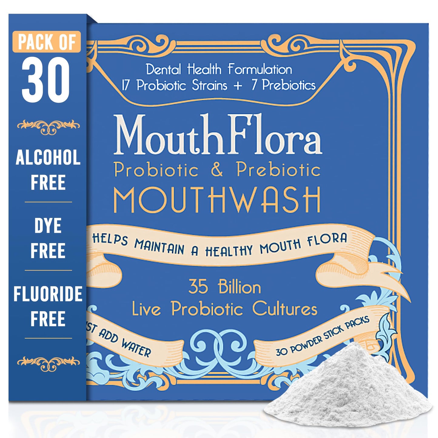 Probiotic & Prebiotic Mouthwash | Gentle Mouthwash for Sensitive & Oral Thrush-Prone Mouths | Soothing, pH Balancing - dailyvitalstore
