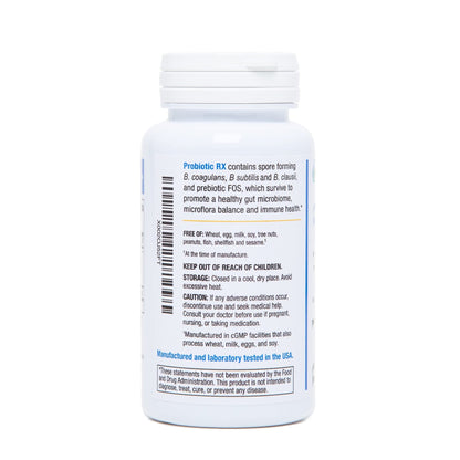 Probiotic Rx: 5 Billion CFU – Probiotic + Prebiotic - Spore-Based – 60-Day Supply - SBO - Supports Immune & Gut Health - Soil-Based Organisms - No Refrigeration Required - dailyvitalstore