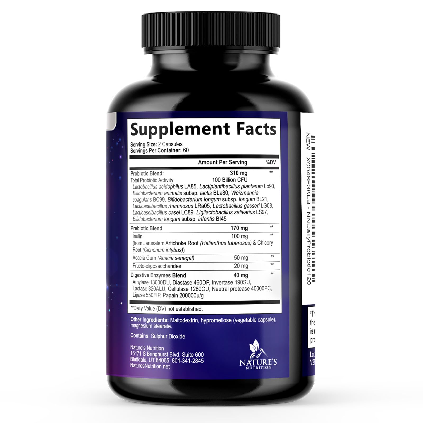 Probiotics 100 Billion CFU Per Serving - 10 Premium Strains + Prebiotics - Best Probiotic Supplement for Women & Men - Supports Immune, Digestive Health, - dailyvitalstore