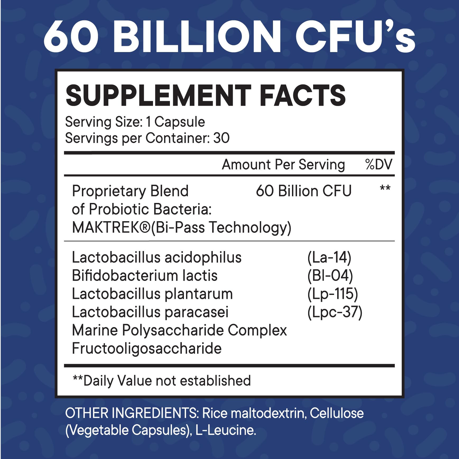 Probiotics 60 Billion CFU with Prebiotic Formula - Probiotics for Women and Men and Adults, 100% Natural Digestive Enzymes, - dailyvitalstore