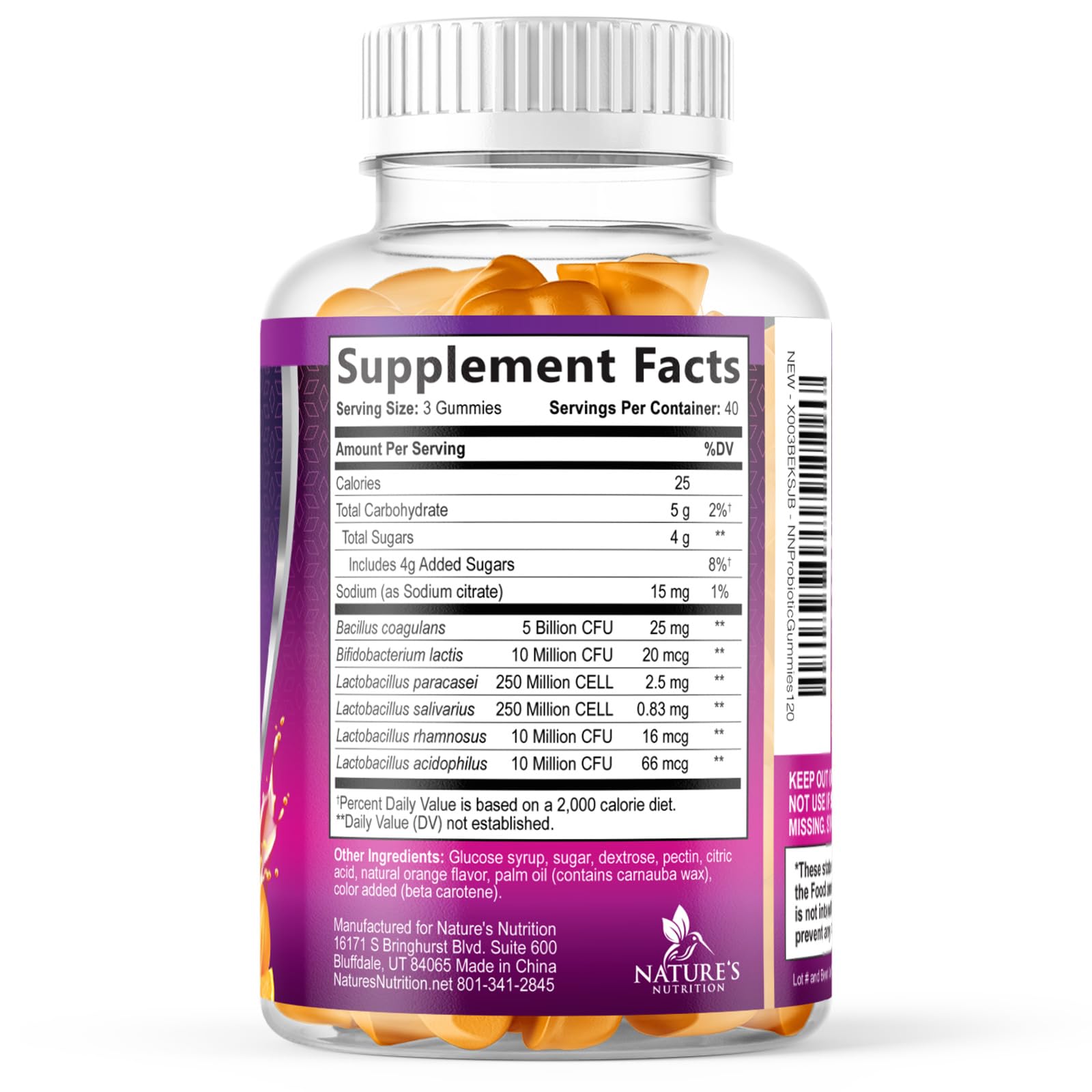 Probiotics for Digestive Health Gummies - 6 Unique Strains for Daily Immune Support & Gut Health, Supports Constipation, Gas & Bloating - Best Probiotic Supplement - dailyvitalstore