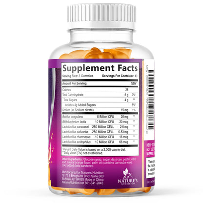Probiotics for Digestive Health Gummies - 6 Unique Strains for Daily Immune Support & Gut Health, Supports Constipation, Gas & Bloating - Best Probiotic Supplement - dailyvitalstore