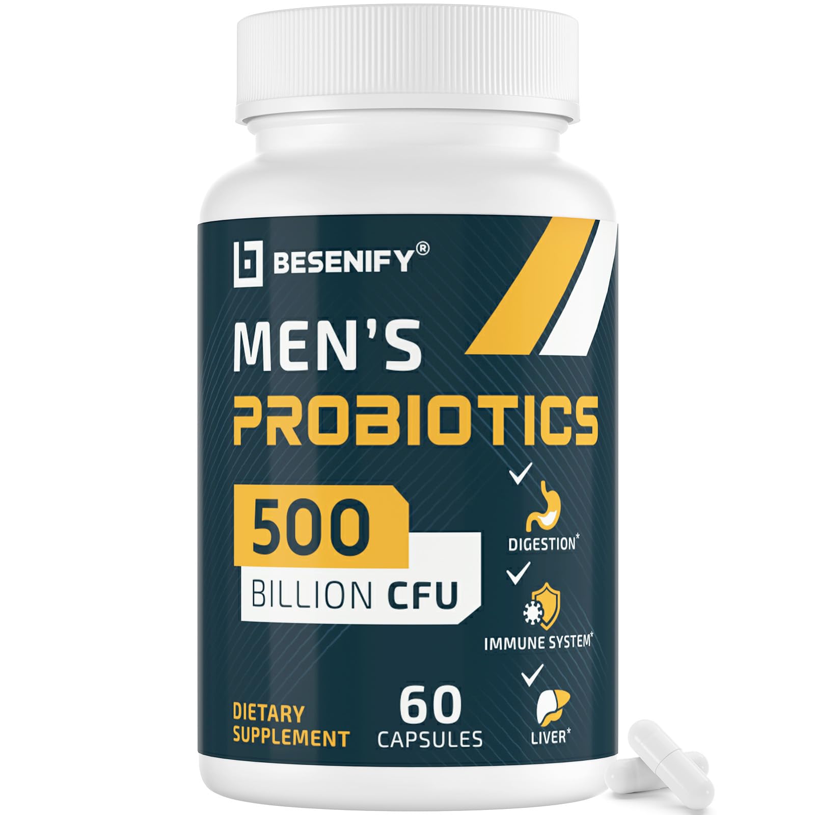 Probiotics for Men, 500 Billion CFUs & 12 Strains, Men's Probiotic with Turmeric, Cranberry, Goji - Probiotics for Digestive Health, Immune, Stomach, - dailyvitalstore