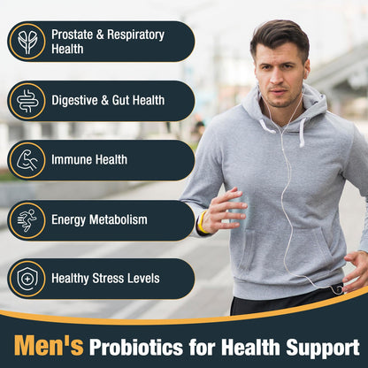 Probiotics for Men, 500 Billion CFUs & 12 Strains, Men's Probiotic with Turmeric, Cranberry, Goji - Probiotics for Digestive Health, Immune, Stomach, - dailyvitalstore