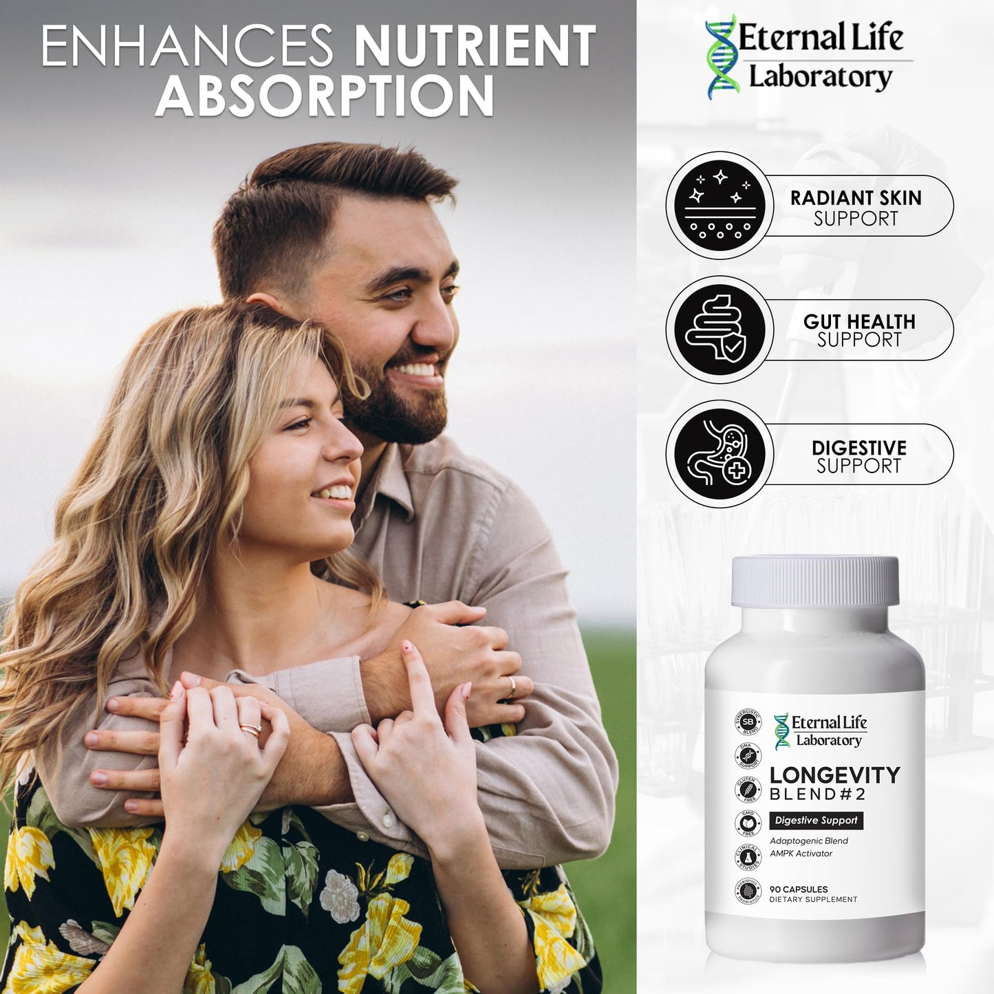 Probiotics for Women and Men, Daily Probiotic Supplement Probiotics and Triphala, Green Tea Extract - Anti-Aging Gut Health Optimizer - Intestinal, Colon & Digestive Health - 90 Capsules - dailyvitalstore