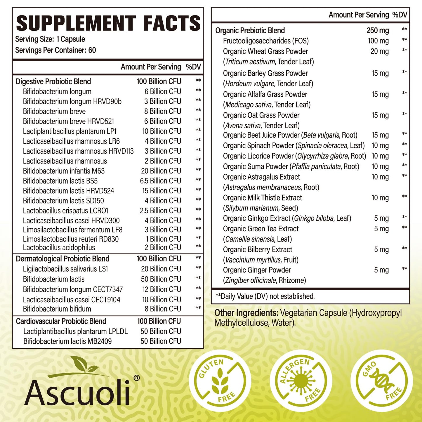 Probiotics for Women & Men - 300 Billion CFU, 24 Strains + 15 Organic Herbs Prebiotics Blend, Daily Probiotic for Digestive Health, Immune, Gut, Bloating - 120 Vegetarian Capsule (120-Days Supply) - dailyvitalstore