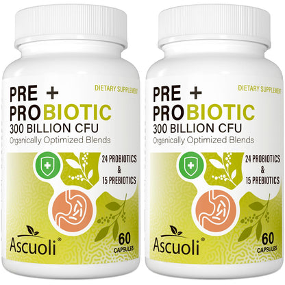 Probiotics for Women & Men - 300 Billion CFU, 24 Strains + 15 Organic Herbs Prebiotics Blend, Daily Probiotic for Digestive Health, Immune, Gut, Bloating - 120 Vegetarian Capsule (120-Days Supply) - dailyvitalstore