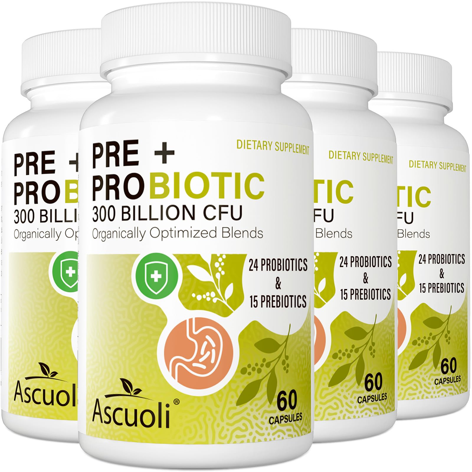 Probiotics for Women & Men - 300 Billion CFU, 24 Strains + 15 Organic Herbs Prebiotics Blend, Daily Probiotic for Digestive Health, Immune, Gut, Bloating - dailyvitalstore