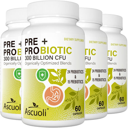 Probiotics for Women & Men - 300 Billion CFU, 24 Strains + 15 Organic Herbs Prebiotics Blend, Daily Probiotic for Digestive Health, Immune, Gut, Bloating - dailyvitalstore