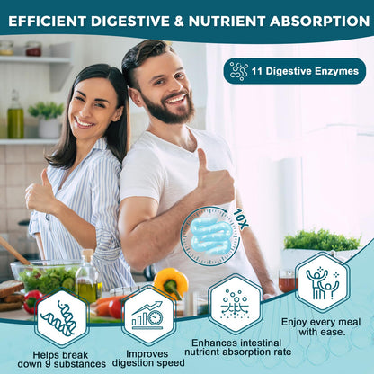 Probiotics for Women-Men Digestive Health with 120 Billion CFUs, Prebiotics and Probiotics for Women-Men, Digestive Enzymes, Nutrient Absorption, Immune Support - dailyvitalstore