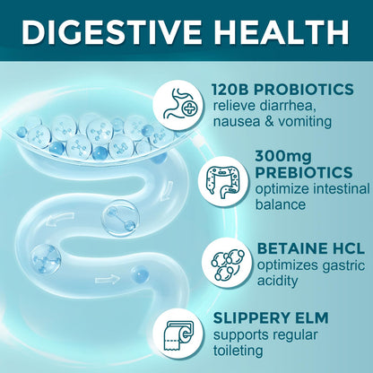 Probiotics for Women-Men Digestive Health with 120 Billion CFUs, Prebiotics and Probiotics for Women-Men, Digestive Enzymes, Nutrient Absorption, Immune Support - dailyvitalstore
