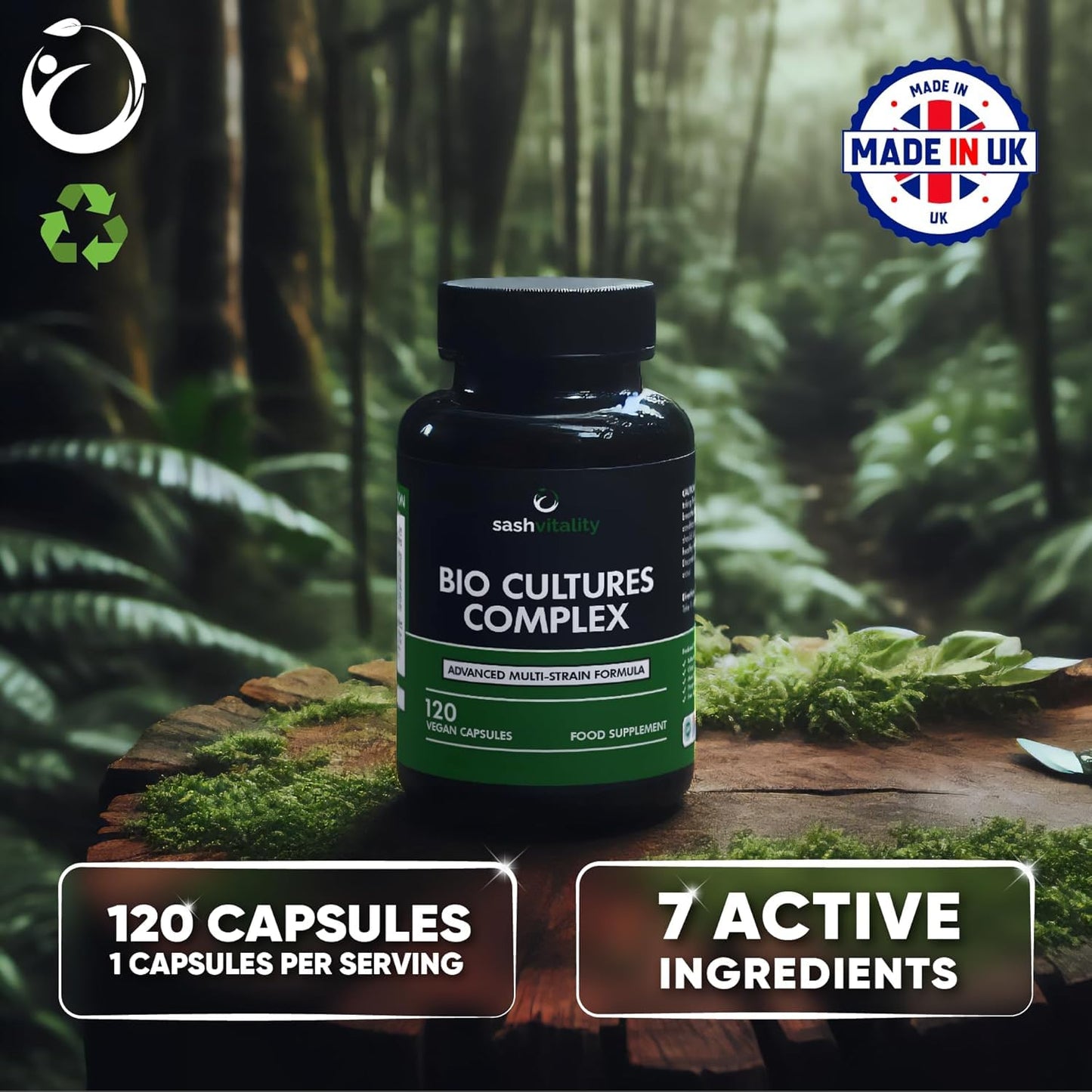 Probiotics & Prebiotics | 435 Billion CFU | Bio Cultures Complex | 120 Vegetarian Capsules for Women & Men - Lactobacillus Acidophilus, Bifidobacterium - dailyvitalstore