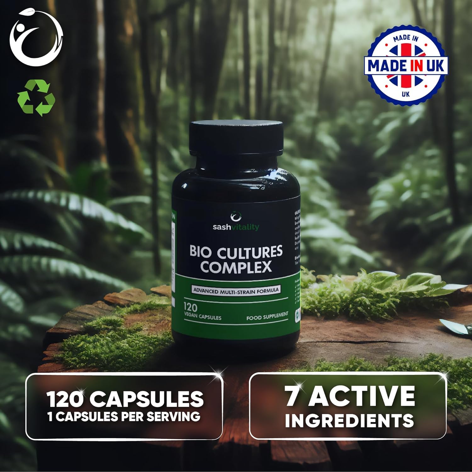 Probiotics & Prebiotics | 435 Billion CFU | Bio Cultures Complex | 120 Vegetarian Capsules for Women & Men - Lactobacillus Acidophilus, Bifidobacterium - dailyvitalstore