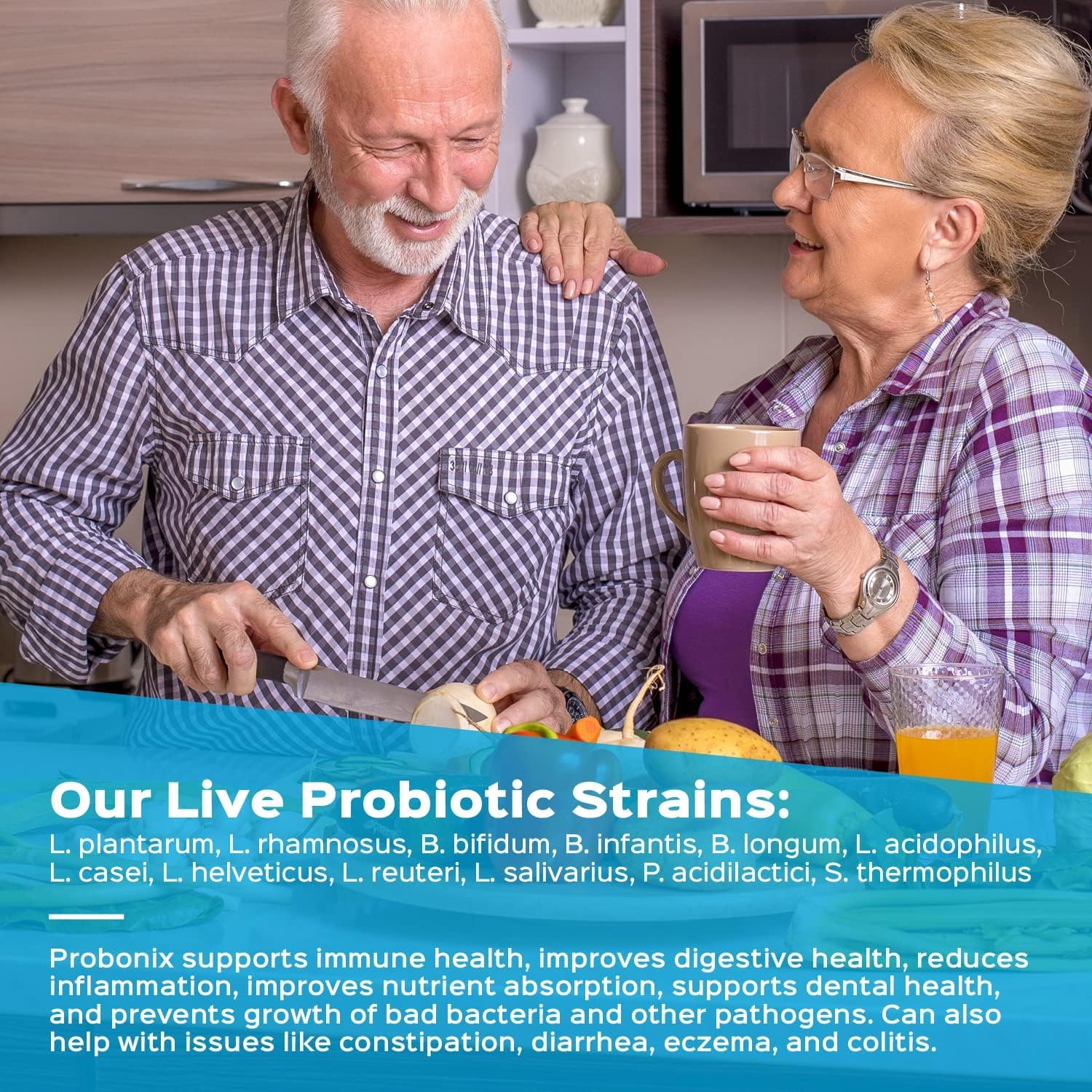 Probonix Humarian Liquid Probiotics for Adults - 12-Strain Probiotic Drops to Fortify Gut Health, Immunity and More - 30-Day Supply - Delicious Grape Flavor - dailyvitalstore