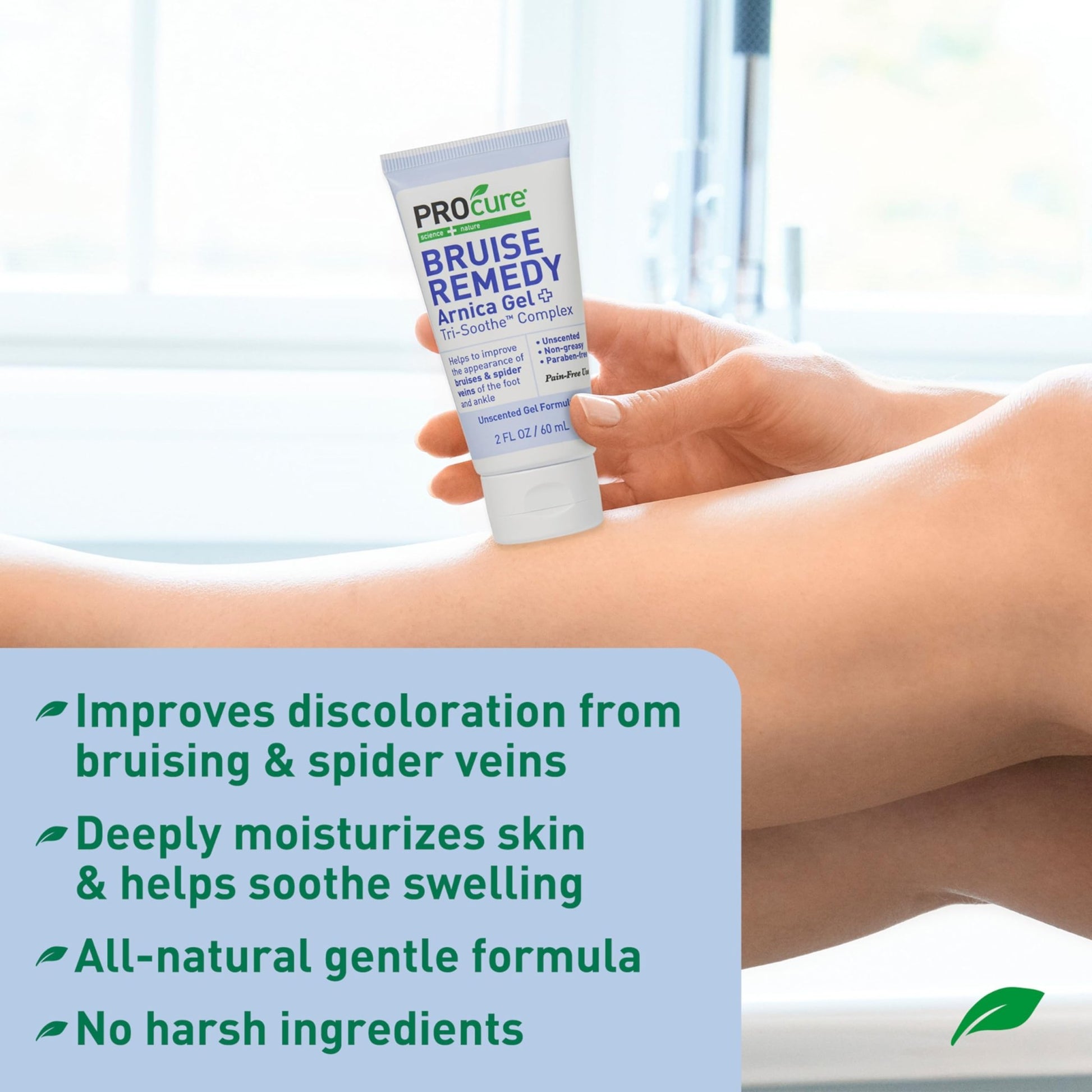 PROcure Arnica & MSM Bruise Remedy Gel – Paraben-Free, Unscented Arnica Montana Gel for Bruising, Spider Veins & Skin Discoloration – 2 Pack - dailyvitalstore