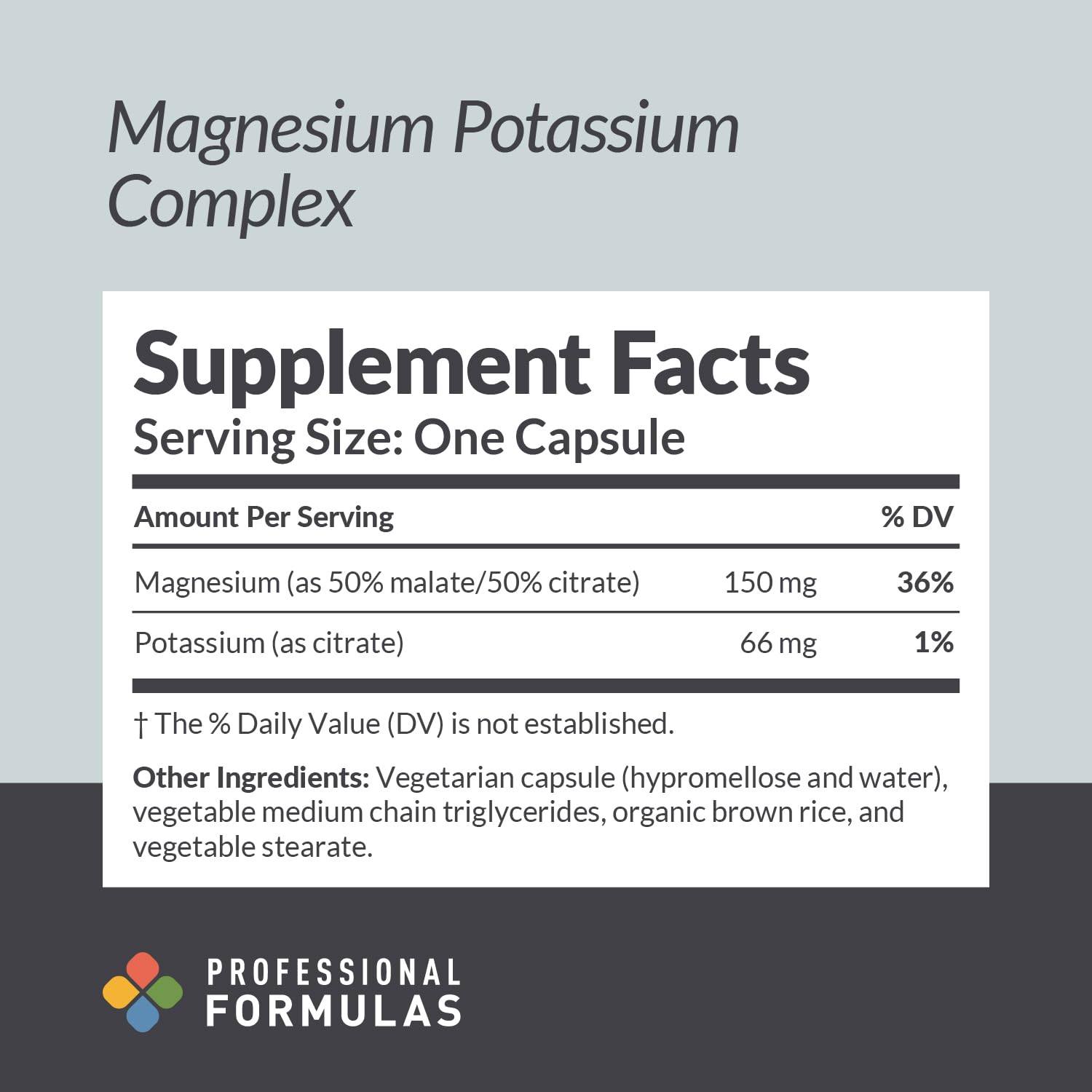 Professional Formulas Magnesium Potassium Complex – Highly Absorbable Magnesium (Malate & Citrate) and Potassium Citrate – Supports Healthy Muscle, Nerve, Heart, and Electrolyte Balance – 90 Capsules - dailyvitalstore
