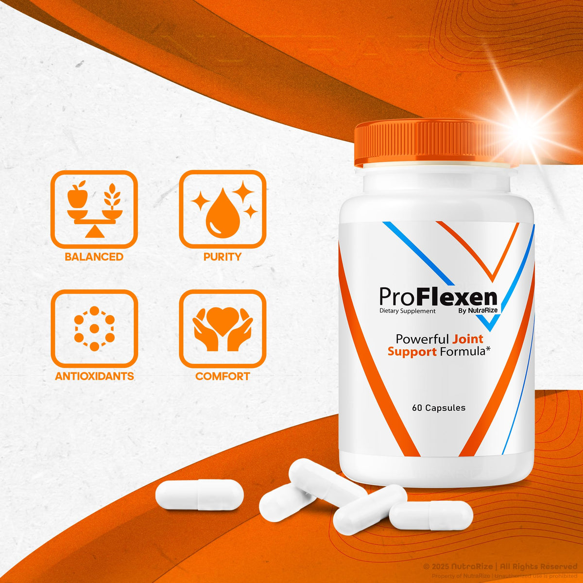 ProFlexen Capsules, ProFlexen Advanced Joint Support Formula, ProFlexen Collagen Support Pills, All Natural Supplement for Healthy and Flexible Joints, Official Pro Flexen Joint Reviews (60 Capsules) - dailyvitalstore