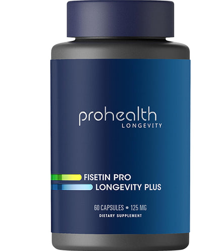 ProHealth Fisetin Supplements-15X Better Absorption from Polyphenol Blend + MCT Oil. 3rd Party Tested Pure. USA Manufactured. Powerful Antioxidant + Senolytic. Fisetin Supplement 125mg X 60 Servings - dailyvitalstore