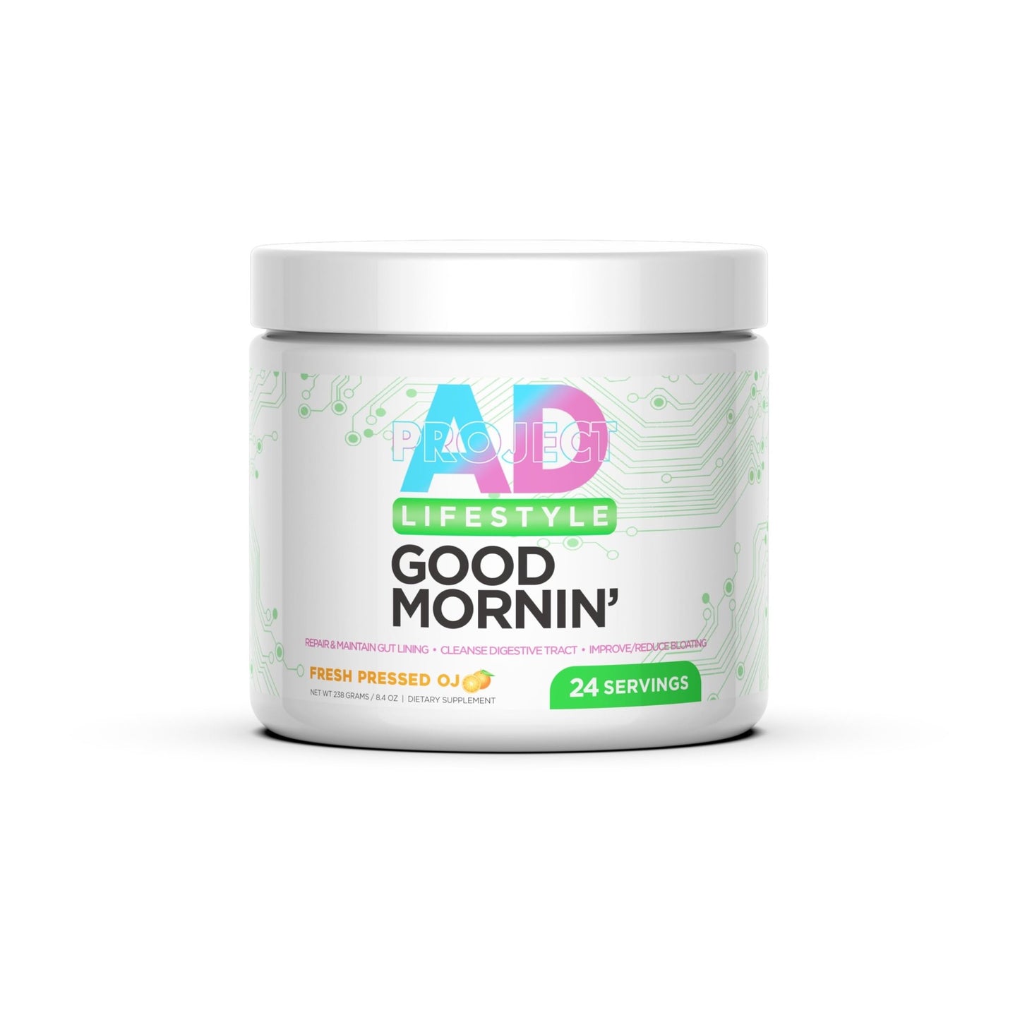 Project AD Life Good Morning Detox and Performance Drink, Naturally Flavored and Formulated with L-GLutamine, Apple Cider Vinegar, and Aloe Vera - dailyvitalstore