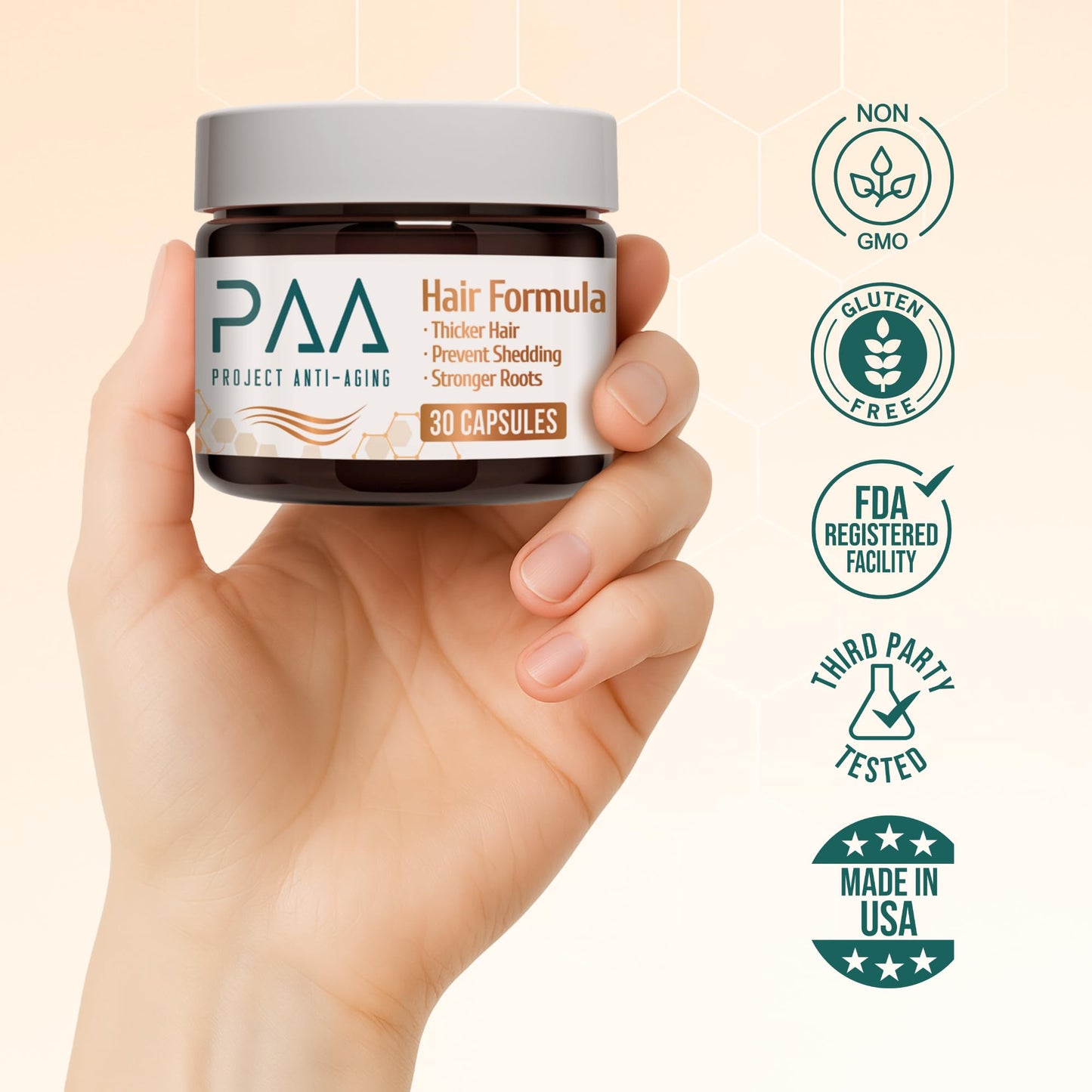 Project Anti-Aging Menopause Hair Don’t Care – Hair Growth Vitamins for Women 40+ to Support Thinning, Volume, Skin & Nails – Nutrient-Rich Supplement for Stronger, Fuller – Visible Results - dailyvitalstore