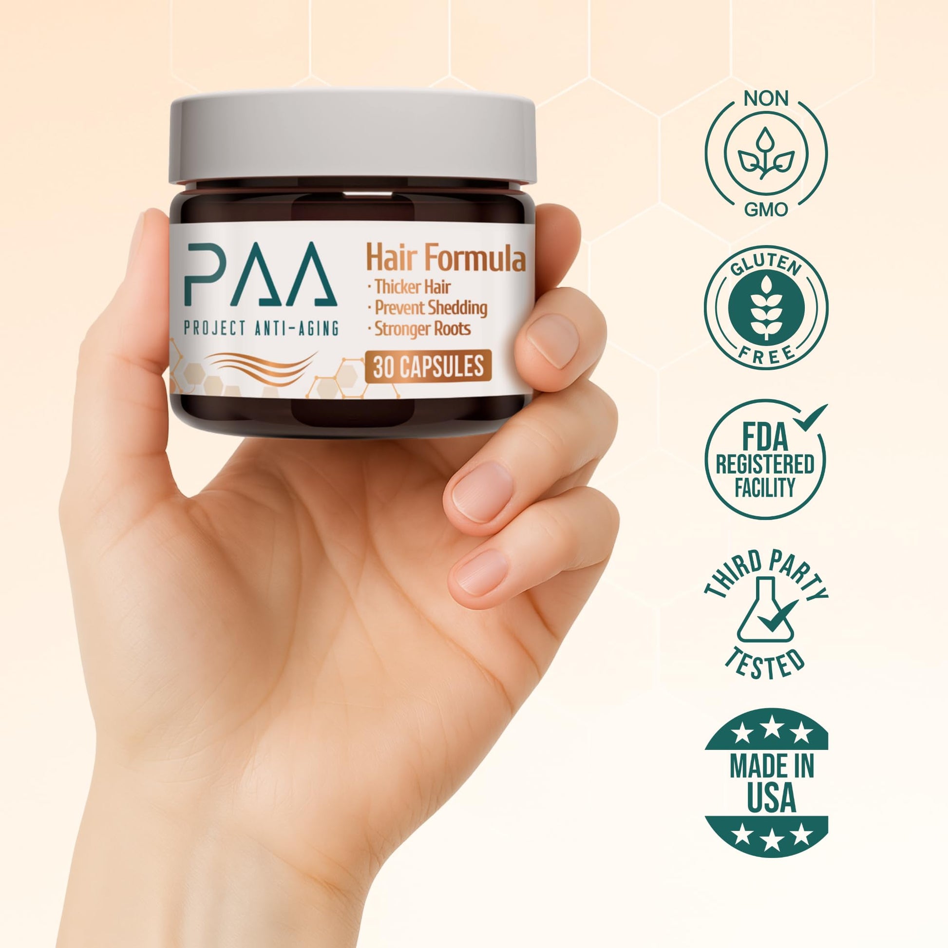 Project Anti-Aging Menopause Hair Don’t Care – Hair Growth Vitamins for Women 40+ to Support Thinning, Volume, Skin & Nails – Nutrient-Rich Supplement for Stronger, Fuller – Visible Results - dailyvitalstore