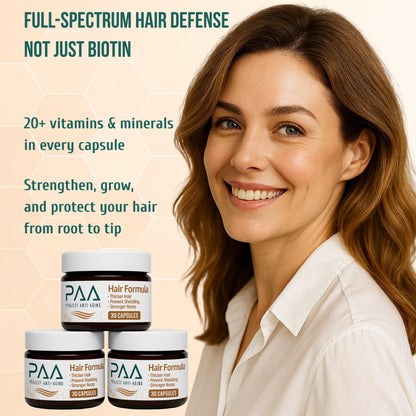 Project Anti-Aging Menopause Hair Don’t Care – Hair Growth Vitamins for Women 40+ to Support Thinning, Volume, Skin & Nails – Nutrient-Rich Supplement for Stronger, Fuller – Visible Results - dailyvitalstore