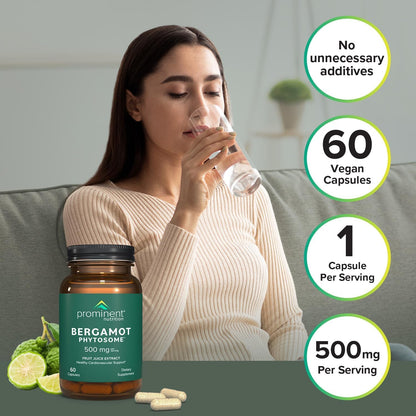 Prominent Nutrition Bergamot Phytosome, Clinically Researched Vazguard Citrus Bergamot Extract for Cholesterol and Heart Health Support, Enhanced-Absorption - dailyvitalstore